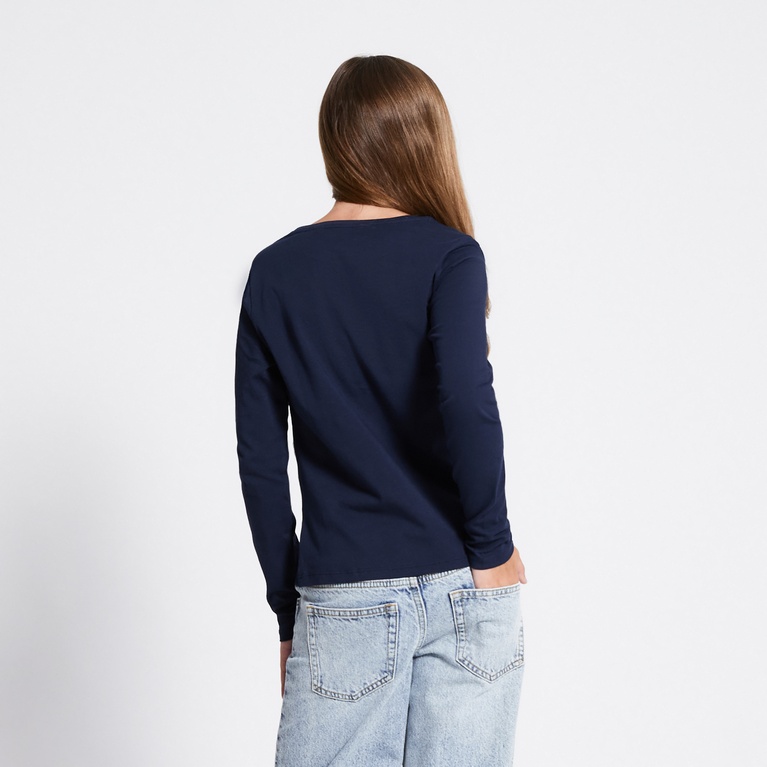 Basic long sleeve top "Fredrika star" Navy
